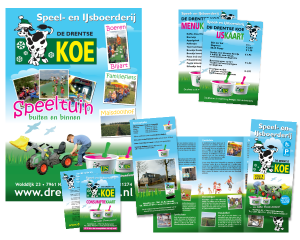 affiches, flyers, folders en consumptiekaarten